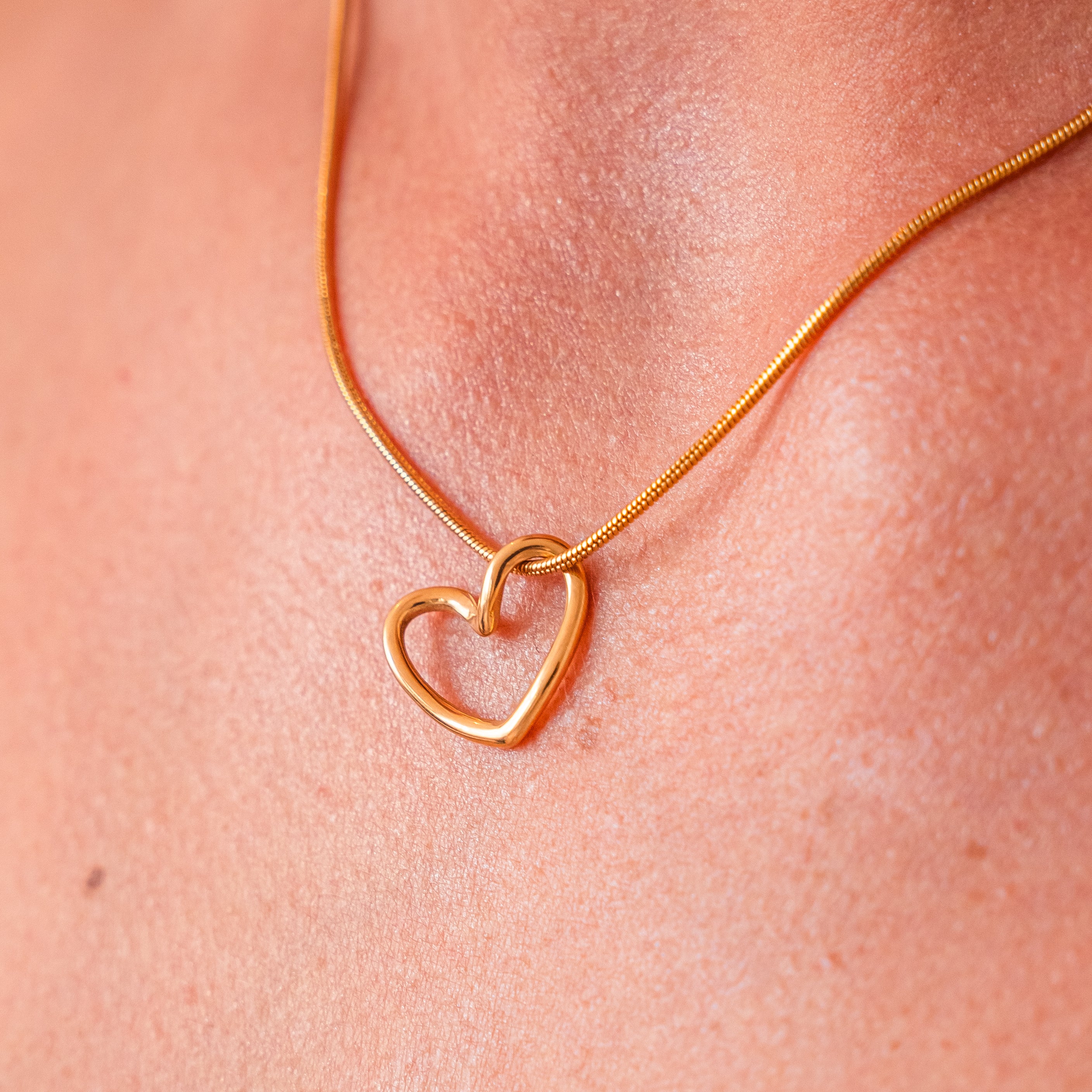 Twisted Gold Heart Necklace