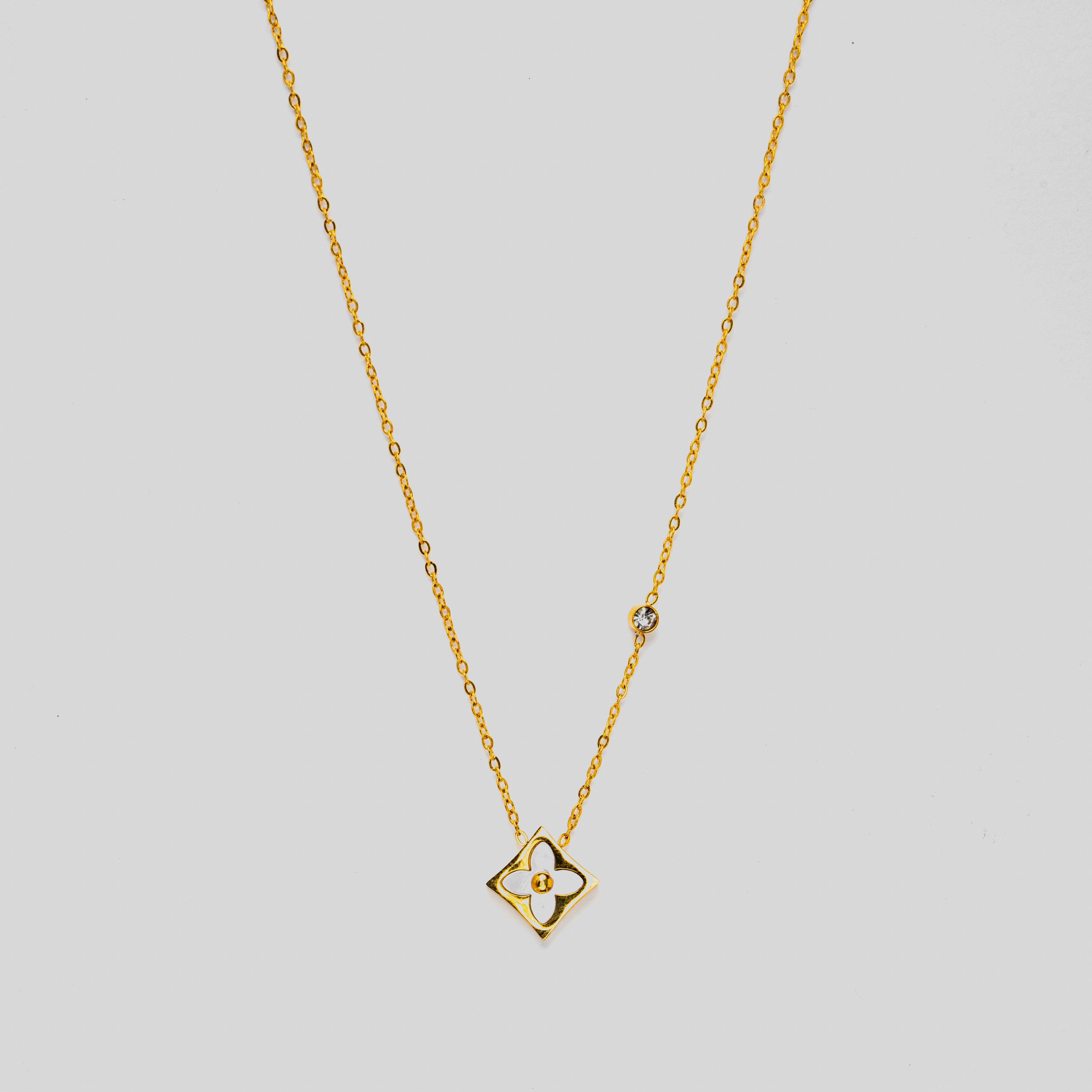 Dalia White Clover Necklace
