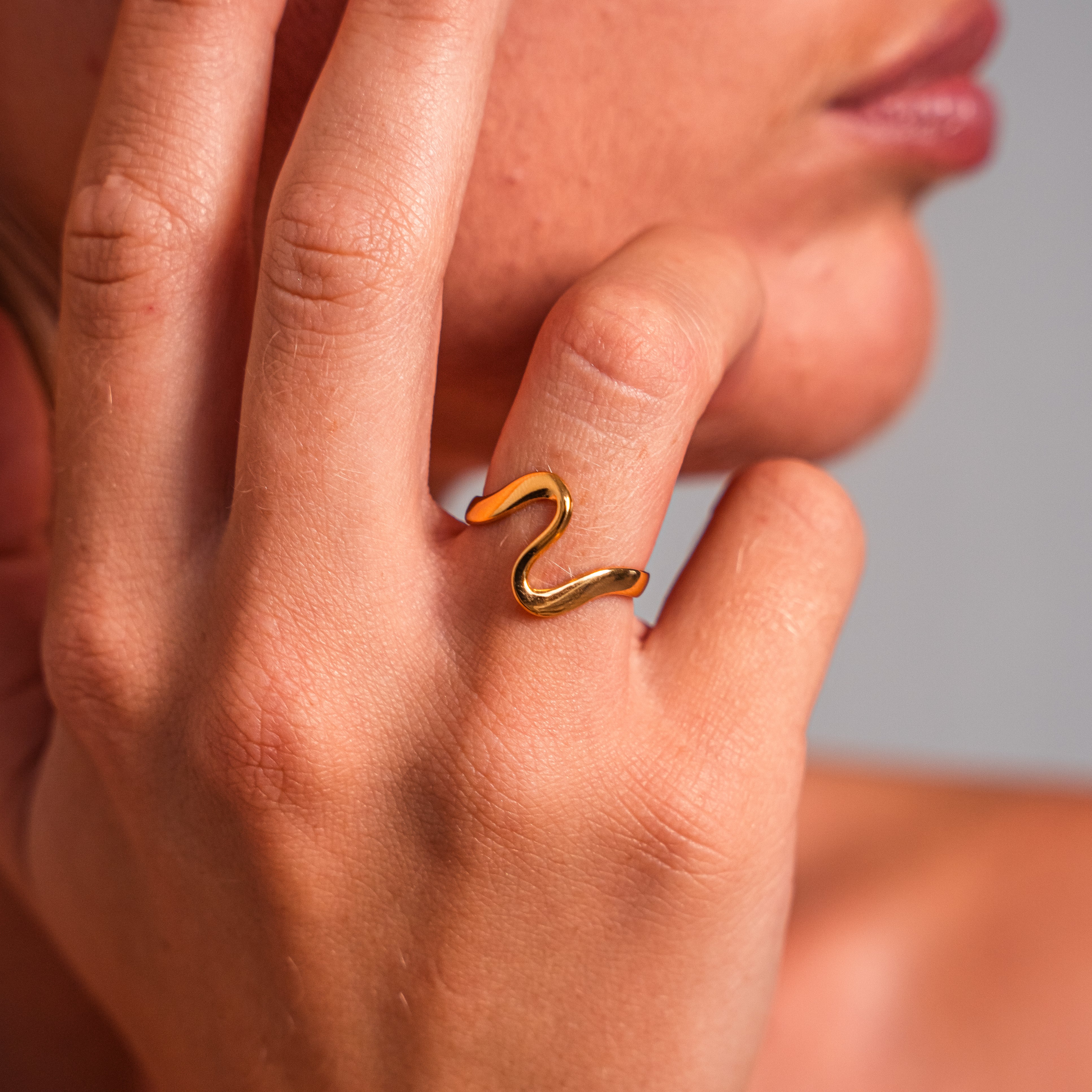 Golden Wave Ring