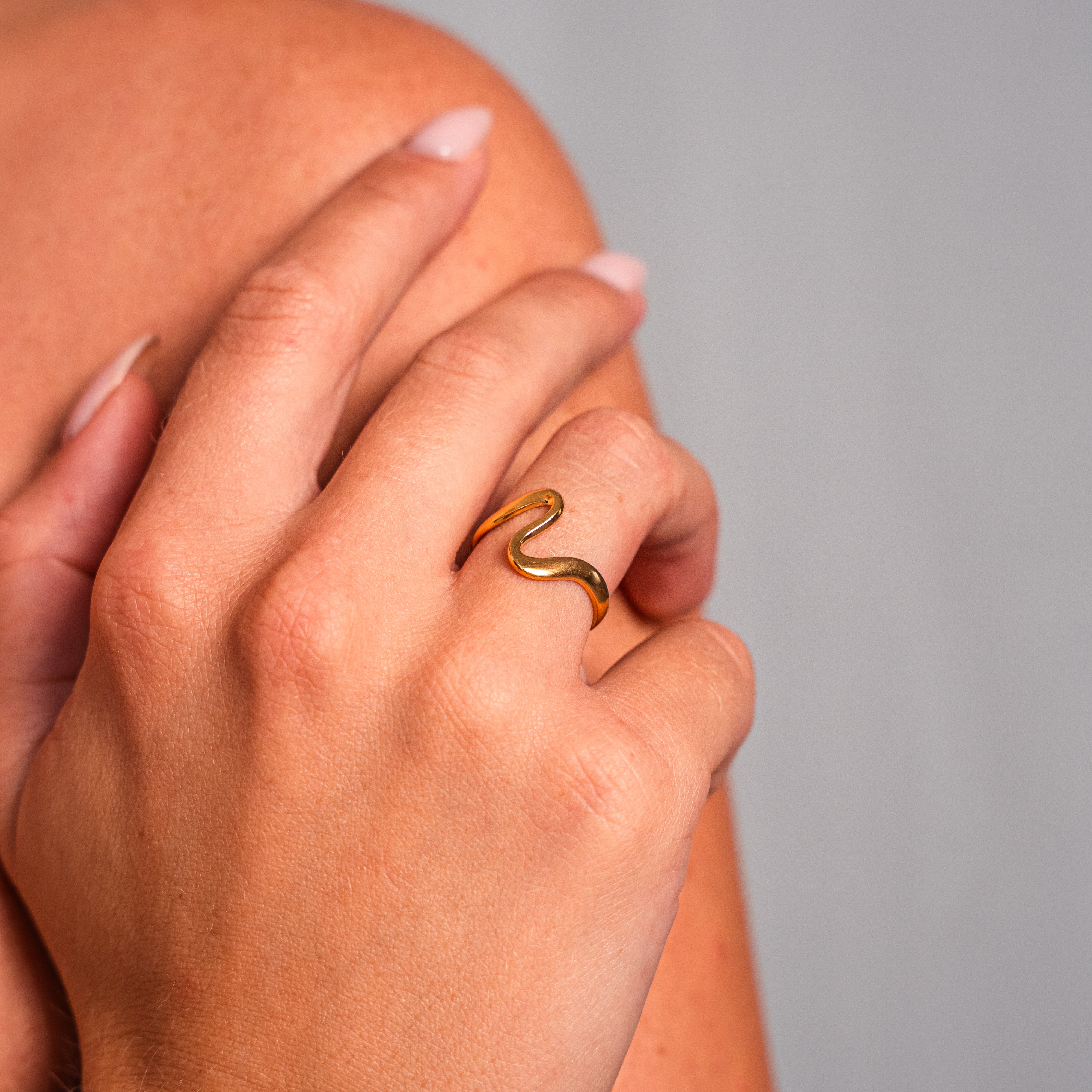 Golden Wave Ring
