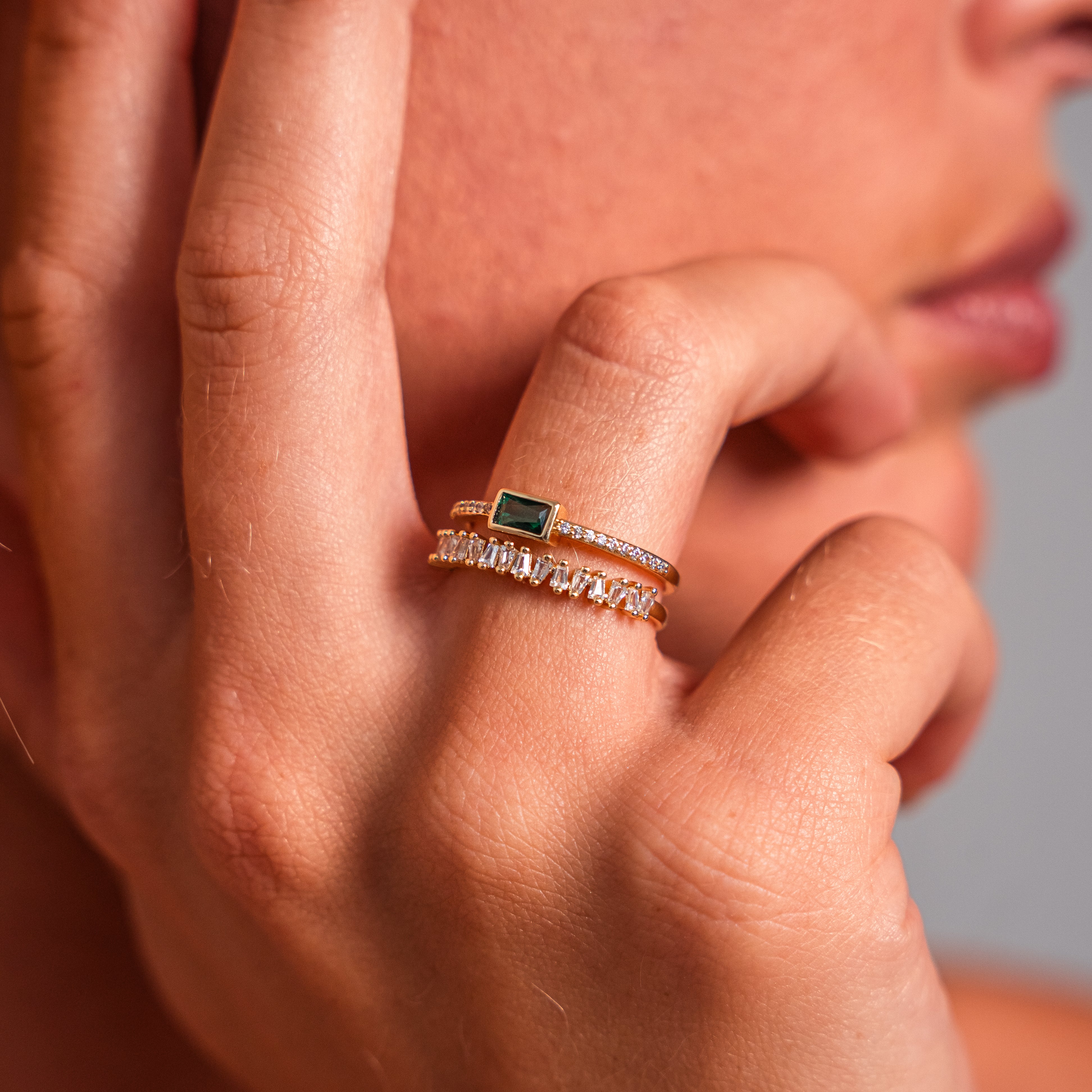 Emerald Crystal Ring