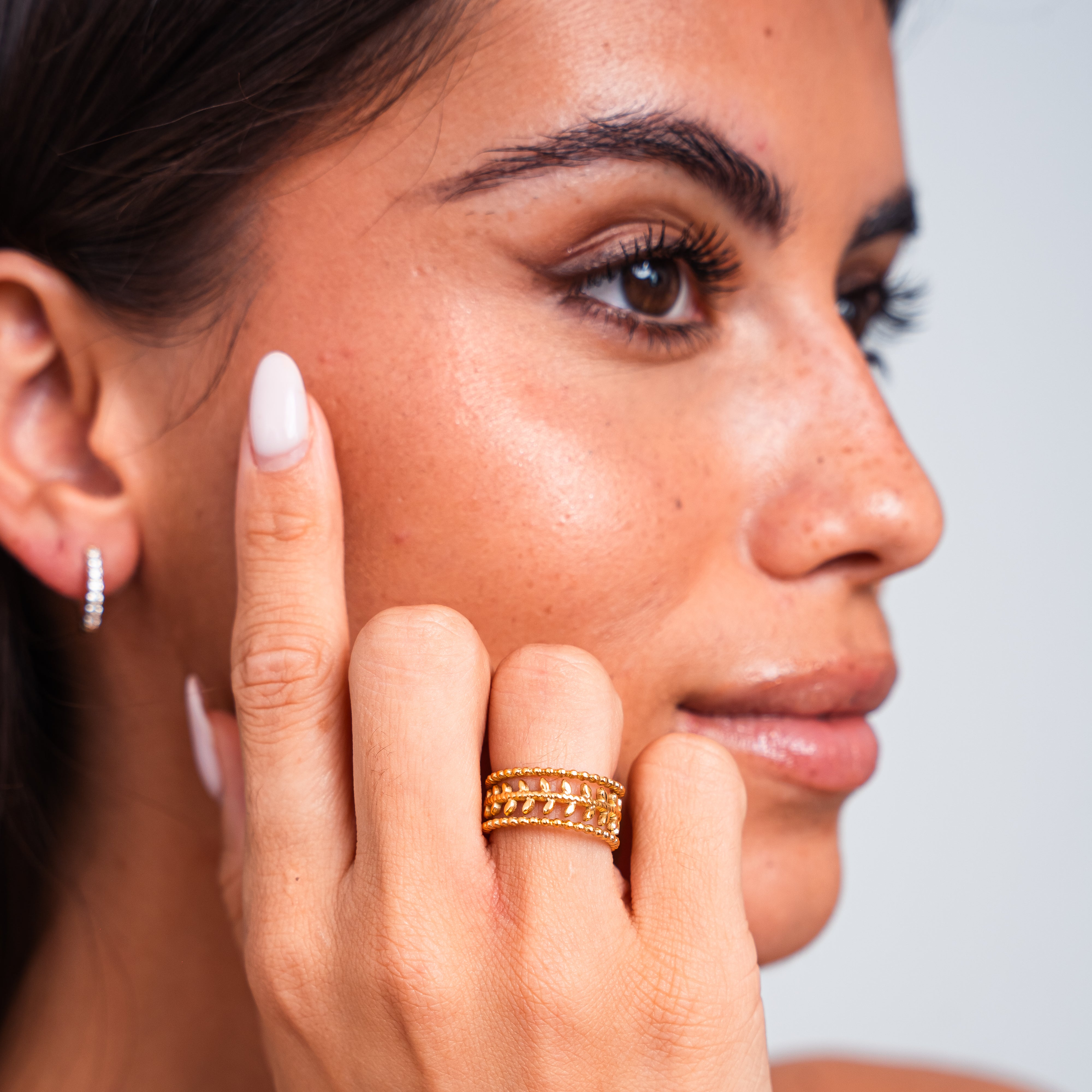 Marissa Ring with Layered Leaves