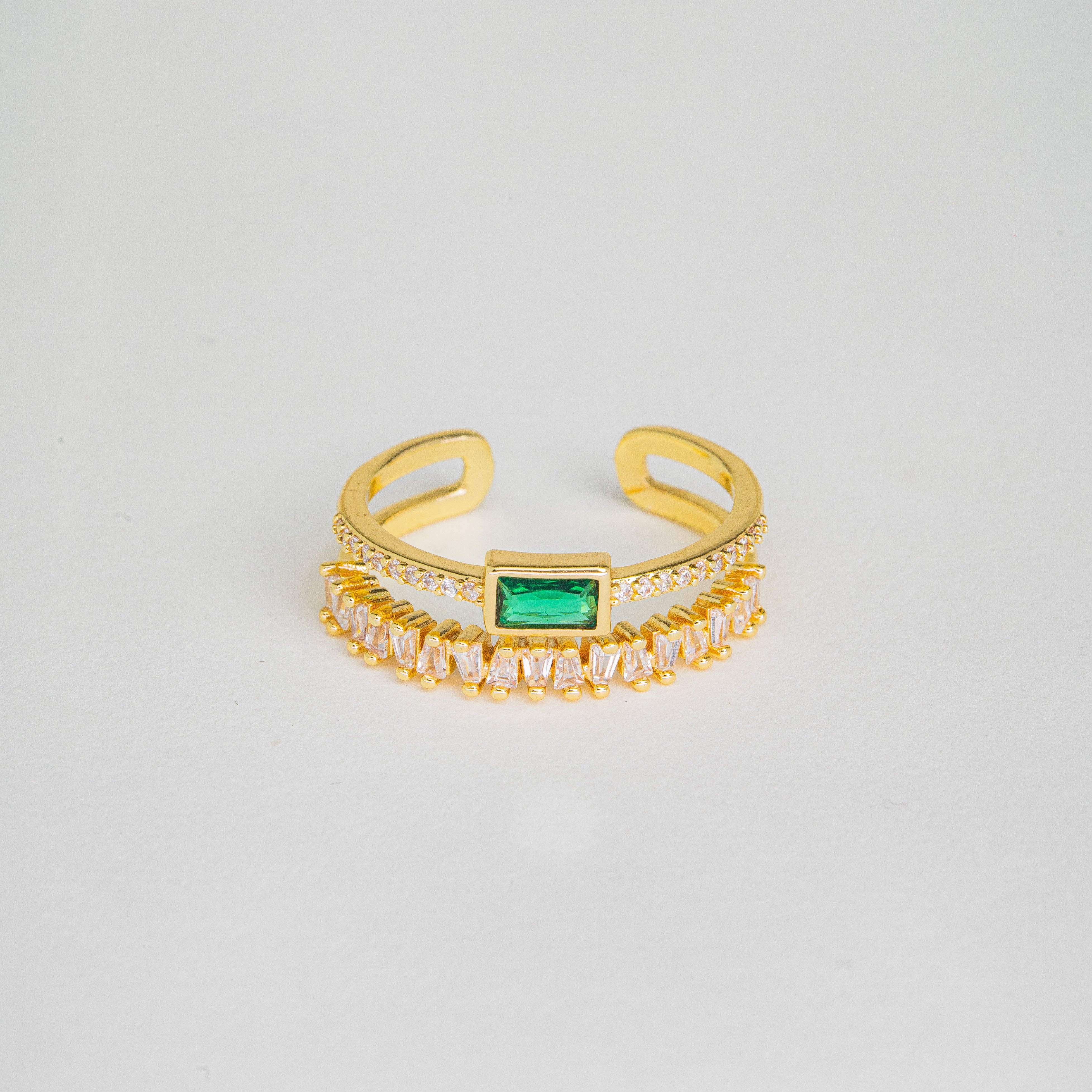 Emerald Crystal Ring