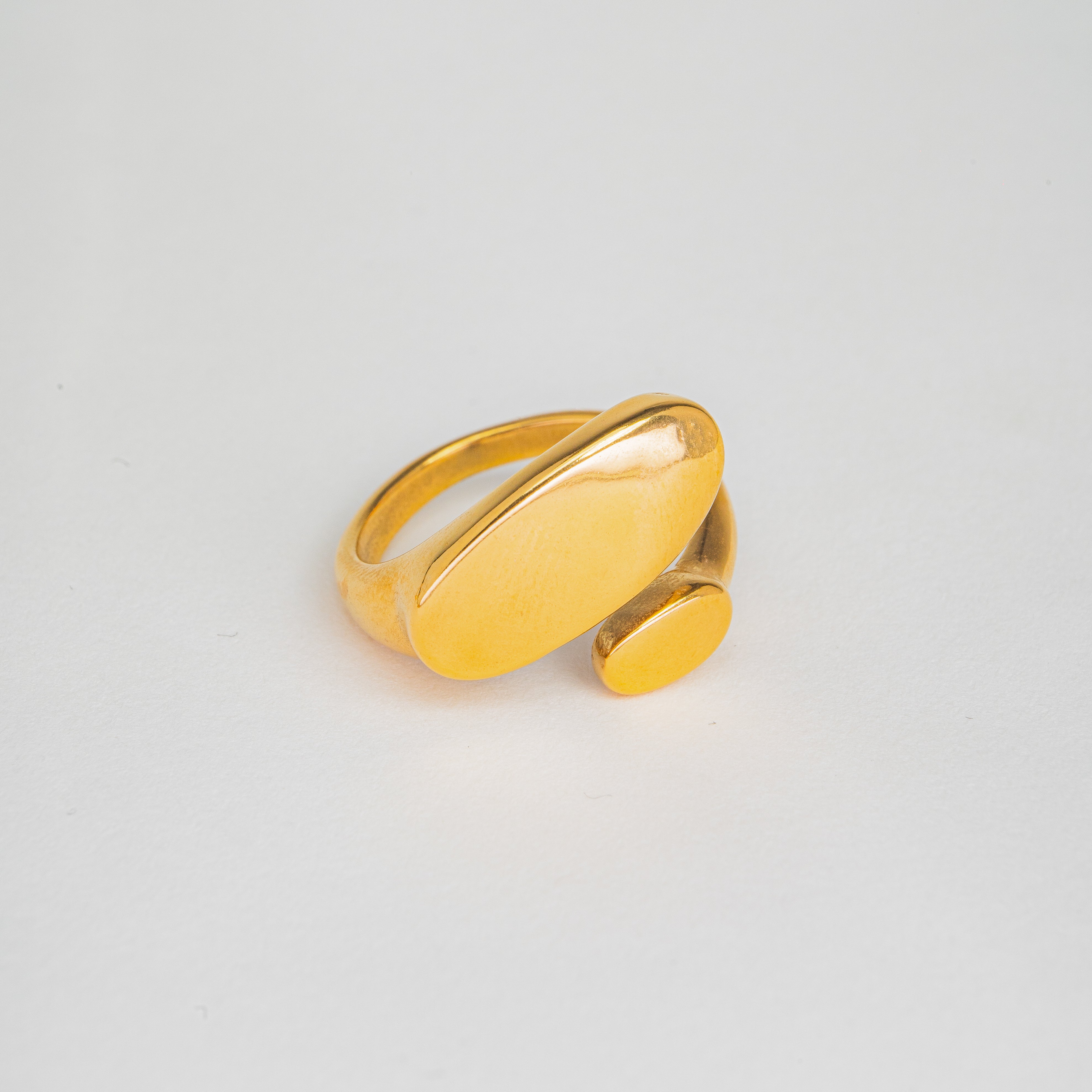Shiny Gold Twin Ring
