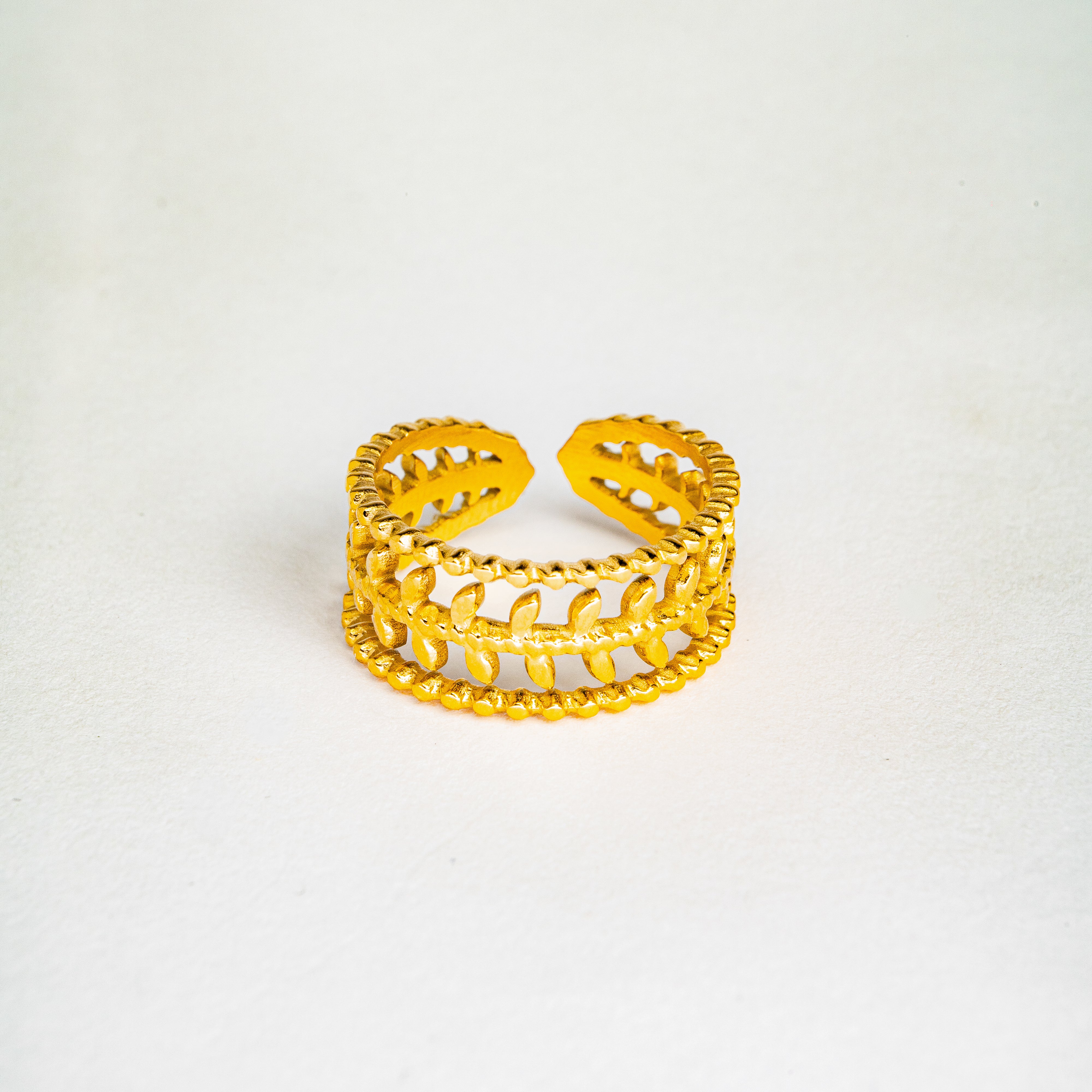 Marissa Ring with Layered Leaves
