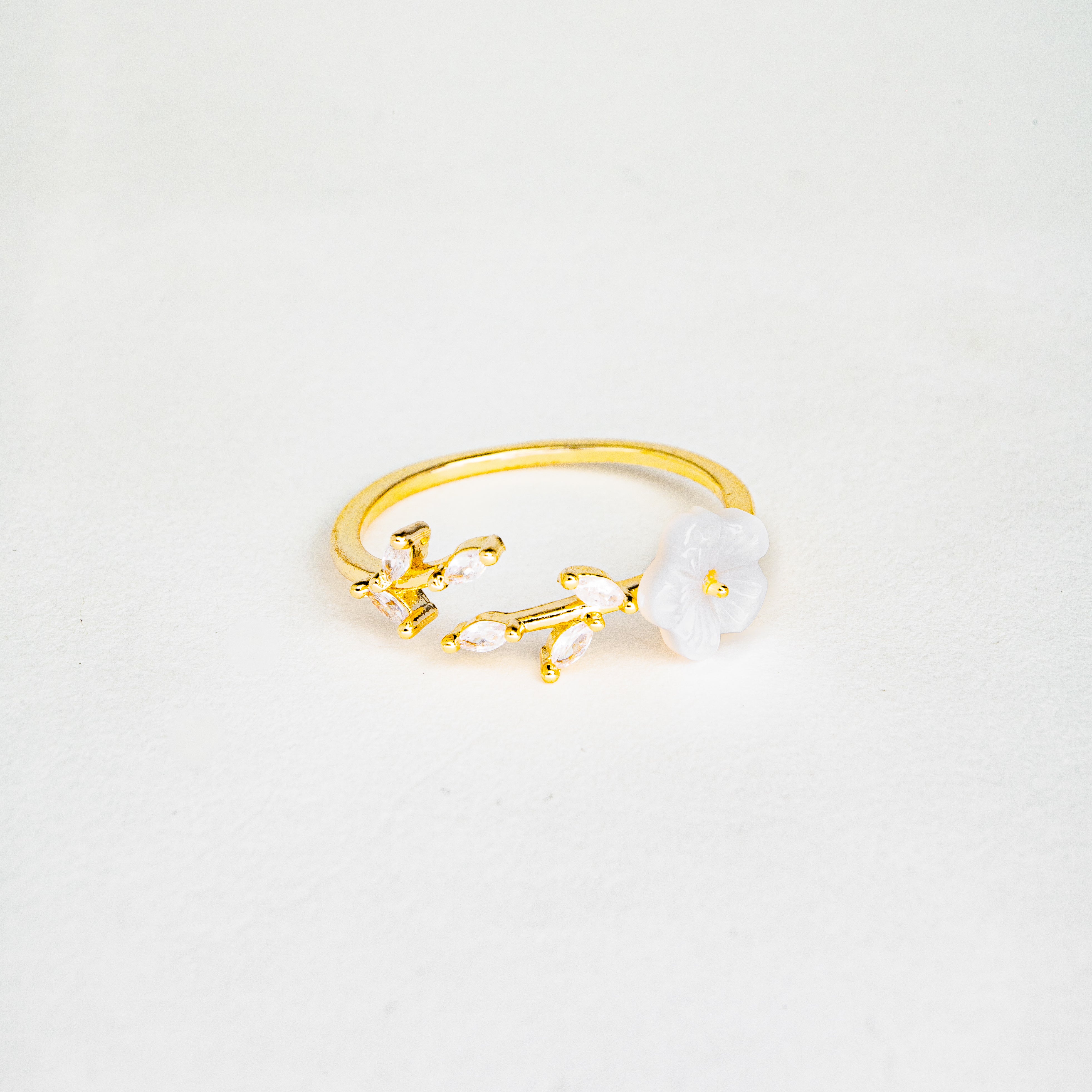 White Flower Ring