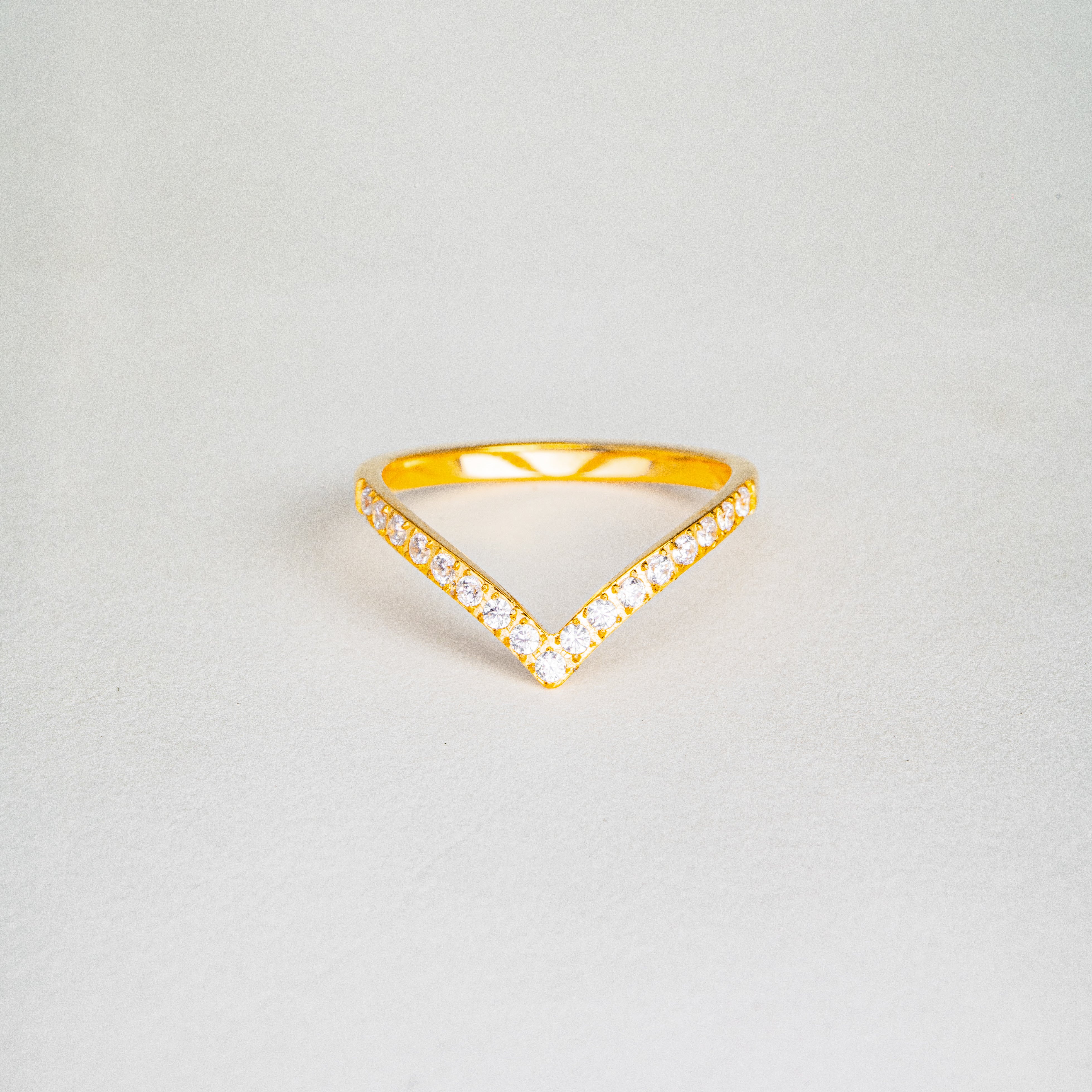 Juliette Gold Crystal Ring