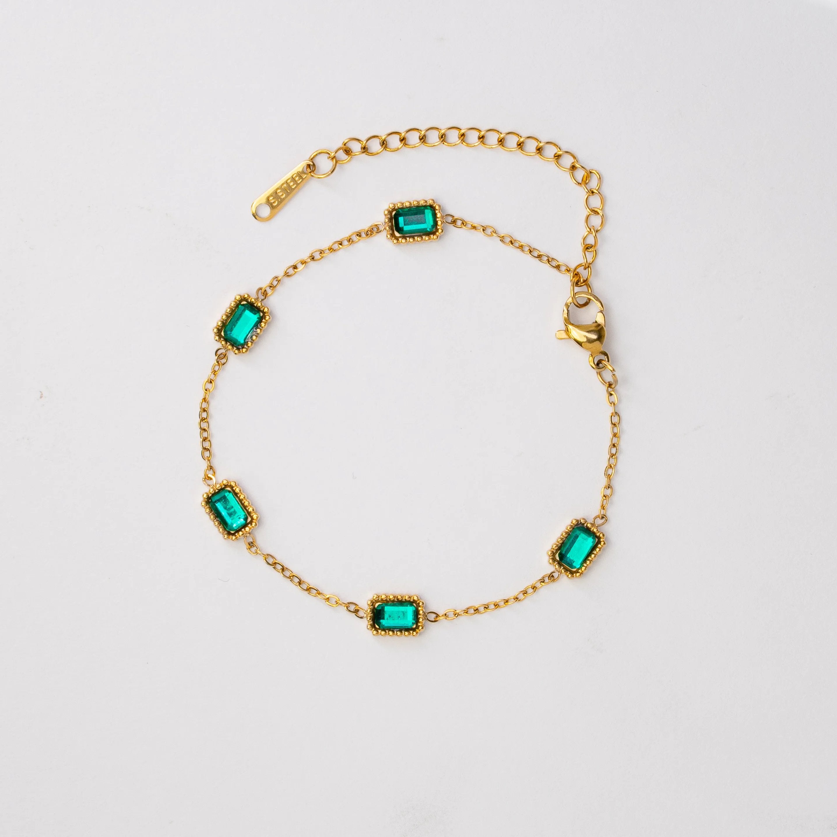 Emerald Trinity Bracelet